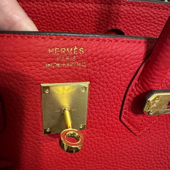 COPY - Red Leather Handbag - Picture 4 of 7